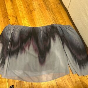 Bailey 44 Gray and Purple off the shoulder top